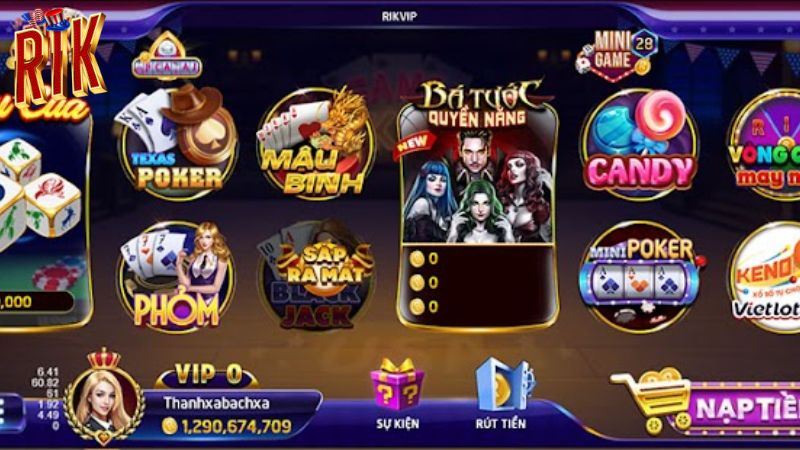 Sảnh Săn hũ Rikvip có các game đặc biệt nhất thị trường