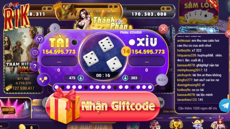 Sự kiện tặng giftcode hội viên tại RikVip